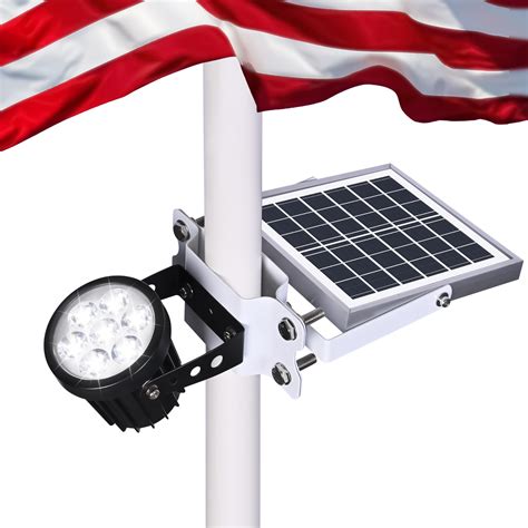 Amazon.com : Aurolit Flagpole Light Solar Powered,Auro 7 Solar Spot ...