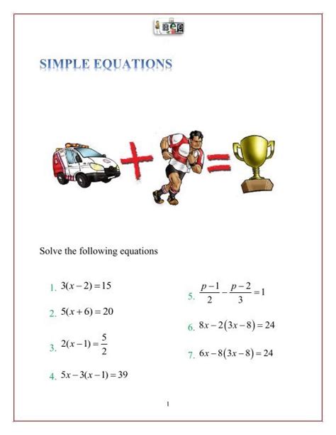 Image result for Basic Simple Equation
