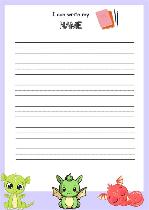 Free Printable Name Writing Practice