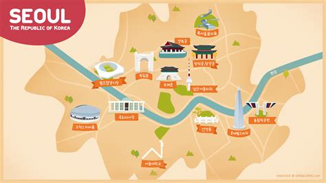 Simple tour map - Seoul on Behance