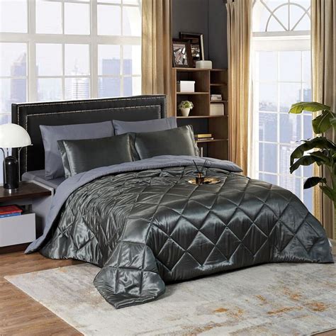 JML Luxury 8 Piece Comforter Set Silky Bed In A Bag Reversible Bedding ...