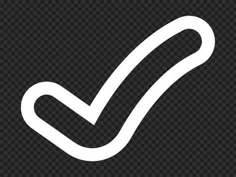 HD White Tick Check Mark Clipart Icon Symbol PNG | Citypng