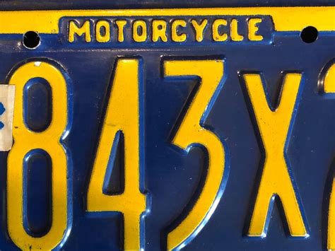 Vintage Motorcycle License Plates at Karla Wade blog