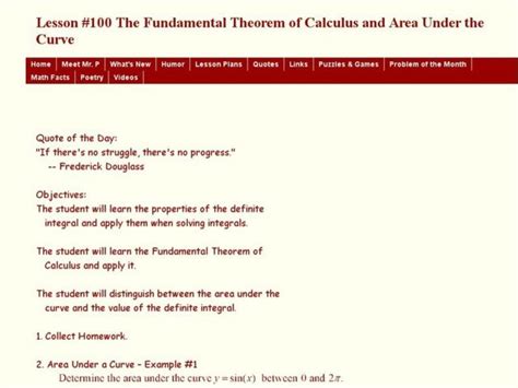 Image result for Fundamental Theorem of Calculus Lesson Plan