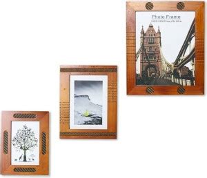 WallVilla Wooden 3Pcs Personalized Photo Frame Set With Stand 8 inch ...