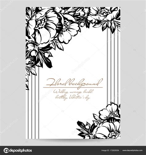 Vintage floral invitation card Stock Illustration by ©All-about-Flowers ...