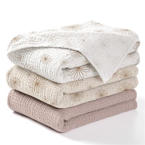 Amazon.com: lulumoon Baby Muslin Swaddle Blankets: Soft Receiving ...