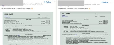 Image result for Bad ATS Score Sample