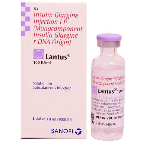 Lantus 100IU/ml Injection | Uses, Side Effects, Price | Apollo Pharmacy