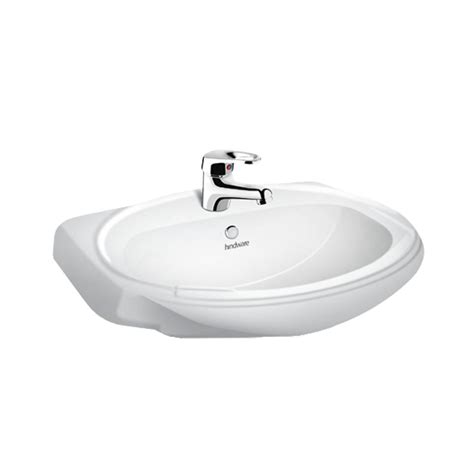 Hindware - Wall Mounted Oval White Wash Basin - CONSTELLATION 10032 by ...