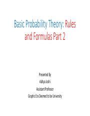 Image result for Probability Theory Formulas