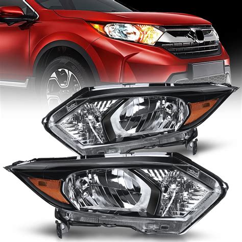 Headlight Assembly Compatible with 2016 2017 2018 Honda HRV HR-V Black Housing Amber Reflector ...