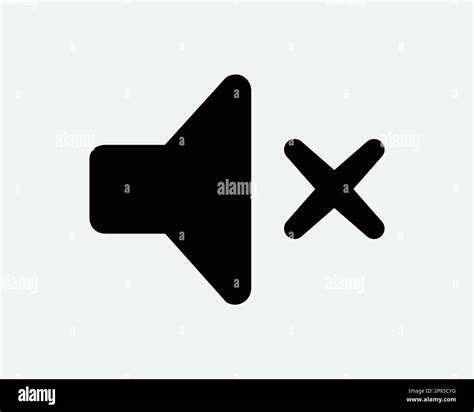 Audio Mute Icon. No Sound Silent Speaker Music Volume Control Button ...