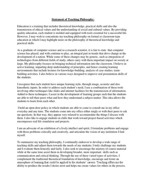 Philosophy Statement Examples 的图像结果