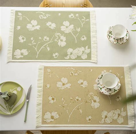 Elegant Beige Floral Table Mat – Home and More by JSS