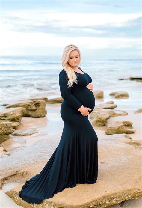 long sleeve maternity dress