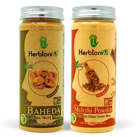 HerbtoniQ 100% Natural Baheda and Mulethi Powder for Making DIY Mask ...