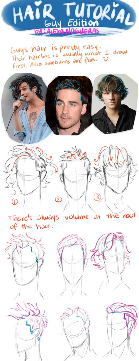 Image result for Color Pencil Hair Tutorial Men