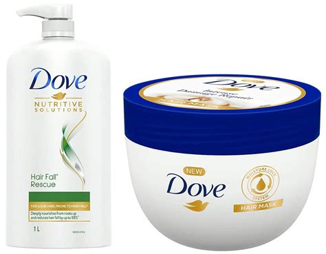 Dove Hair Fall Rescue Shampoo For Weak Hair, 1 Ltr & Dove Intense ...
