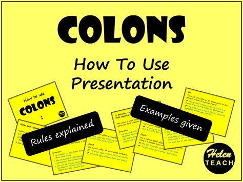 Colons How To Use Presentation | Teaching Resources