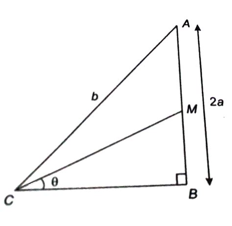 संलग्न चित्र में AM = BM और ` angle B = 90^(@)` है | यदि ` angle BCM ...