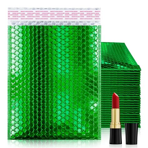 Green Metallic Bubble Mailers, 15 x 17 Inches. 50 Pack Bubble Mailers ...