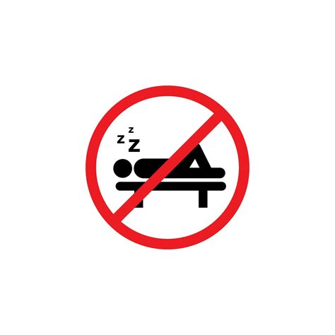 no sleeping prohibition sign template vector 34988859 Vector Art at ...