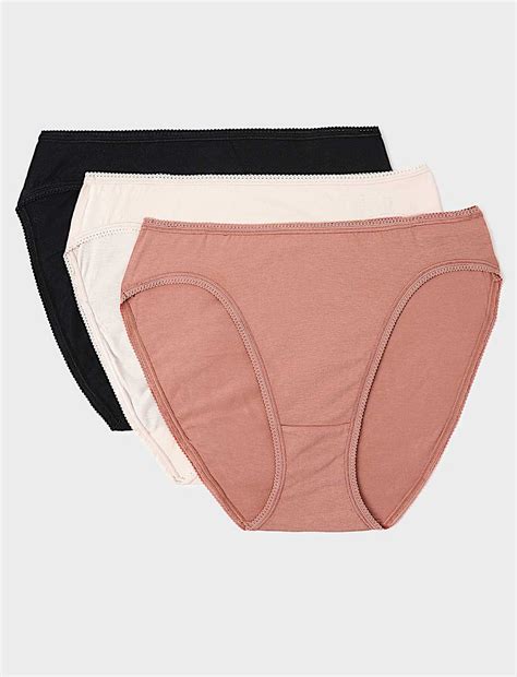 Buy 3pk Cotton Rich High-Leg Knickers at Marks & Spencer