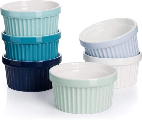 Amazon.com: Sweese 511.003 Porcelain Souffle Dish, 6 Ounce Ramekins for ...
