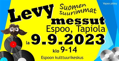 Levymessut Espoo Tapiola, Espoon kulttuurikeskus, September 9 2023 ...