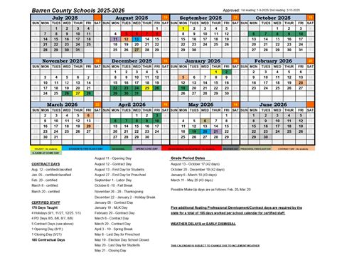 Barren County School District KY Calendar 25-26 Revised [PDF] - EduCounty
