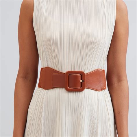 Buy Classic Self Buckle Belt Tan For Women