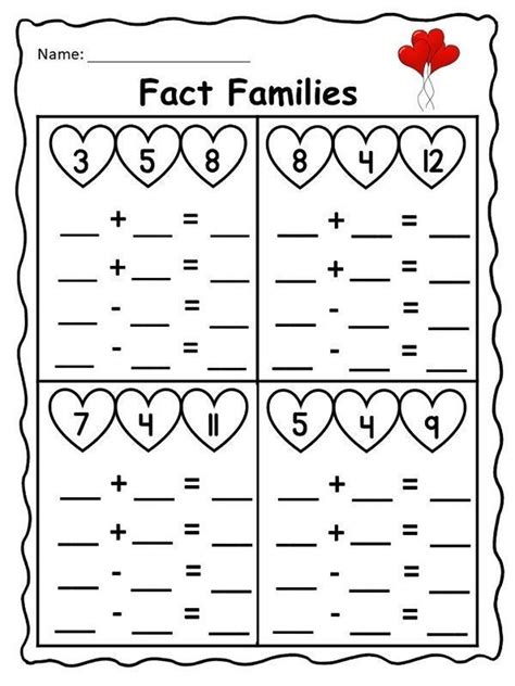 Fact Family Worksheets (Addition and Subtraction) - Worksheets Library