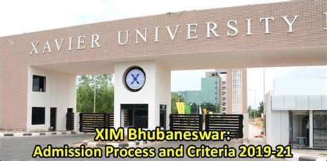 Xavier Institute of Management Bhubaneswar (XIMB): Admission Process ...