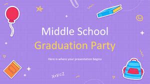 Middle School Graduation Party PowerPoint Templates Free Download