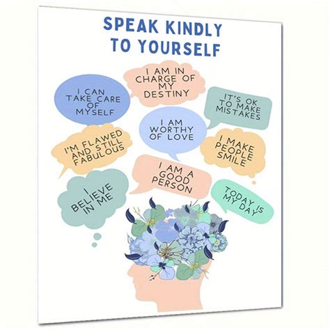 Classroom Affirmations Poster Self-Encouragement Mantras Mental Health ...