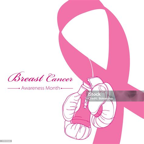 Ilustración de Cinta Rosa Vectorial Con Guantes De Boxeo De Lucha ...