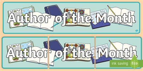 Author of the Month Display Banner (teacher made) - Twinkl