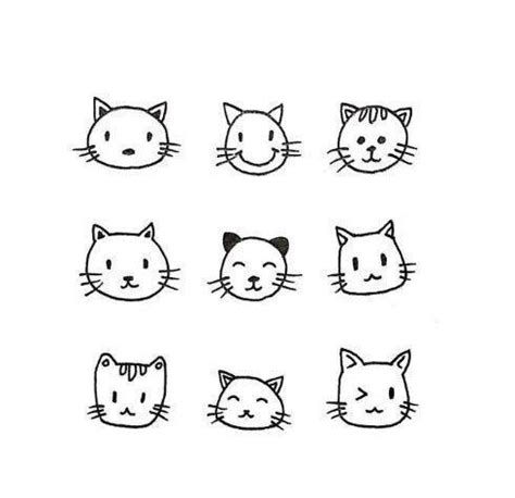 卡通猫咪头像简笔画_简笔画下的猫更可爱了哩 - 个性8899头像网