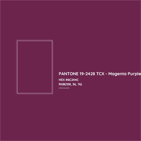 About PANTONE 19-2428 TCX - Magenta Purple Color - Color codes ...