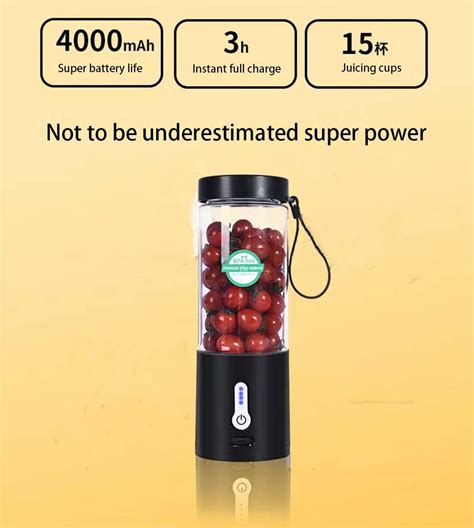Buy Blender Cup With USB Charging, Portable Blender for Shakes and ...