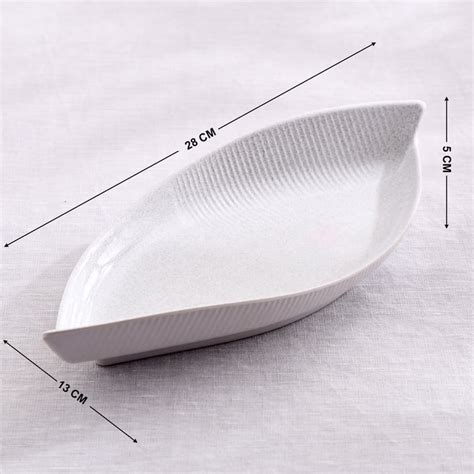 Buy Silvano Melamine Leaf Serving Platter - 28x13x5cm from Home Centre ...