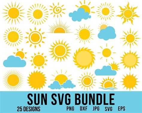 Buy Sun Svg, Sunshine Svg, Sun Clipart, Sun Png, Sun Clip Art, Sunset ...