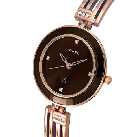 Timex Fria Women Brown Round Analog Watch - TWEL16204