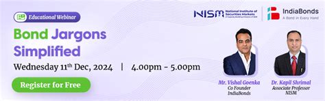 Webinar on ‘Bond Jargons Simplified’ - National Institute of Securities ...