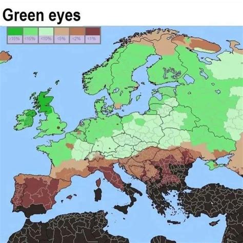 Image result for Eye Color Map Europe
