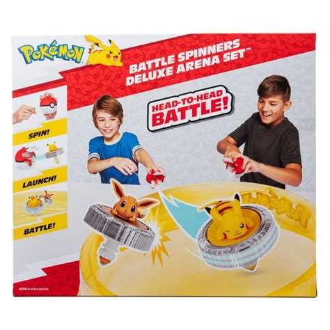 POKEMON battle spinner deluxe arena set - Pikachu, Mew, Squirtle, Eevee ...