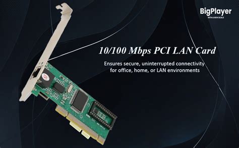 BigPlayer PCI LAN Card for Desktop – High-Speed 10/100 Mbps Ethernet ...