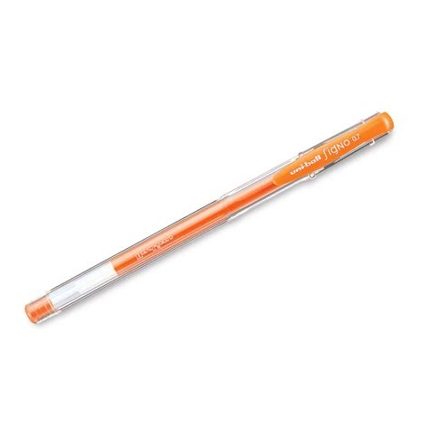 Uniball Signo UM100 Gel Pen Orange Ink Pack of 12 - Gel Pens - Uni ball ...