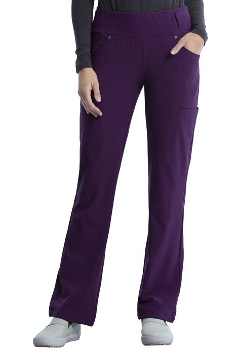 Cherokee Iflex Women's Scrubs Pant Mid Rise Straight Leg Pull-On CK002 ...